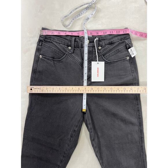 NWT Good American Good Curve Denim Skinny Leg High Waist Yoke Black 063 Jean - Picture 8 of 9
